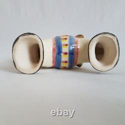Shearwater Pottery Woman on White Horse Figurine 6x6 1994 Vintage RARE