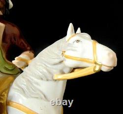 Sitzendorf, Germany Scheibe Alsbach Porcelain Figurine Soldier on Horse