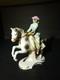 Sitzendorf Porcelain Figurine Of Lady On Horse Germany