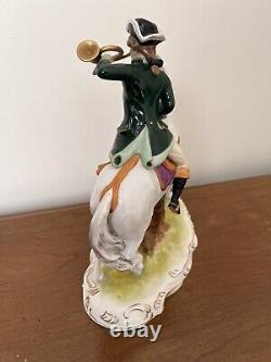 Soldier On Horse Figurine Scheibe Alsbach Dresden Sitzendorf Germany