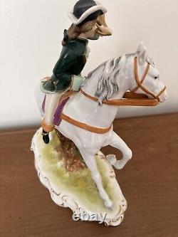 Soldier On Horse Figurine Scheibe Alsbach Dresden Sitzendorf Germany