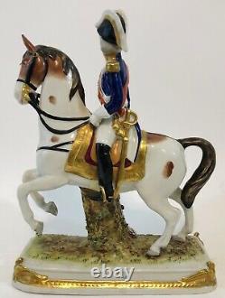 Soult On Standing Horse Scheibe-alsbach Napoleon Marshal Porcelain Broken Foot