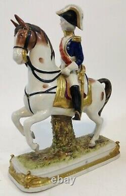 Soult On Standing Horse Scheibe-alsbach Napoleon Marshal Porcelain Broken Foot