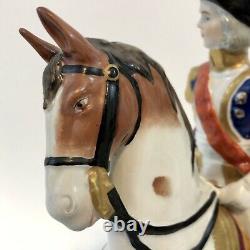 Soult On Standing Horse Scheibe-alsbach Napoleon Marshal Porcelain Broken Foot