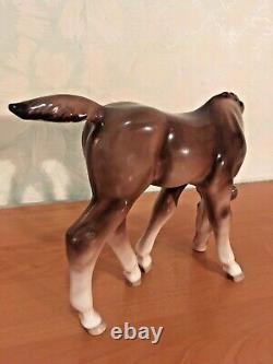 Soviet Era Porcelain Figurine Grazing Stallion. Home Décor. USSR