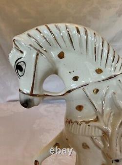 Staffordshire Scottish Nobleman on Horse Porcelain Figurine / Late 19th Century