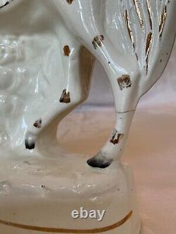 Staffordshire Scottish Nobleman on Horse Porcelain Figurine / Late 19th Century