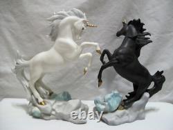 Statue Unicorn PrincetonGallery horse china Porcelain Ceramic figurine RARE lot