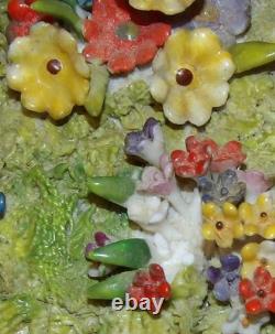 Stunning Large Sitzendorf Germany Porcelain Courting Couple Grey Horse Sculpture