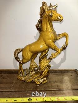 Stunning Mustard & Gold Maureen Love Horse Ceramic Art Pre Y2K AS IS! 14