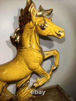 Stunning Mustard & Gold Maureen Love Horse Ceramic Art Pre Y2K AS IS! 14