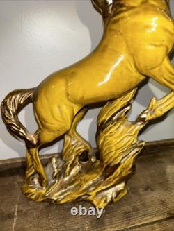 Stunning Mustard & Gold Maureen Love Horse Ceramic Art Pre Y2K AS IS! 14
