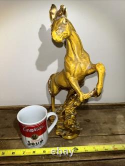 Stunning Mustard & Gold Maureen Love Horse Ceramic Art Pre Y2K AS IS! 14