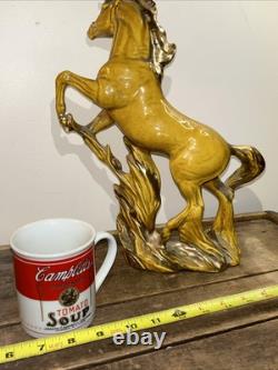 Stunning Mustard & Gold Maureen Love Horse Ceramic Art Pre Y2K AS IS! 14