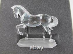 Swarovski NEW Silver Crystal ARABIAN STALLION Horse Figurine 221609 Rare in Box