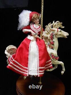 THE FRANKLIN MINT Coca Cola Carousel Lady with Porcelain Horse B11ZG40