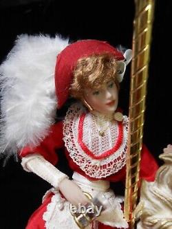 THE FRANKLIN MINT Coca Cola Carousel Lady with Porcelain Horse B11ZG40