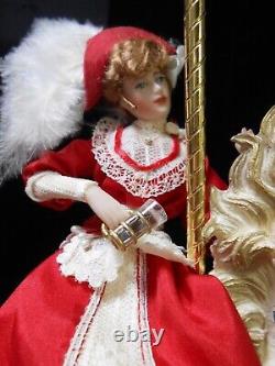 THE FRANKLIN MINT Coca Cola Carousel Lady with Porcelain Horse B11ZG40