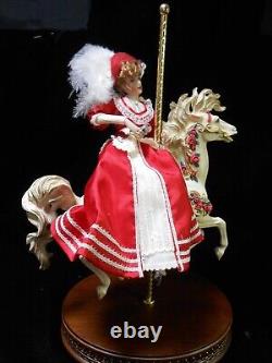 THE FRANKLIN MINT Coca Cola Carousel Lady with Porcelain Horse B11ZG40