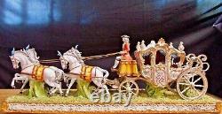 TICHE Porcelain Capodimonte 4-Horse Carriage by Giorgio Galletti. Lim Ed #31 MINT