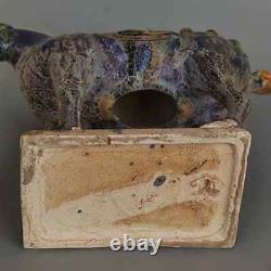 Tang Sancai Blue Glazed Horse Home Decor Ancient Porcelain Unearthed Figurines
