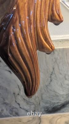 Tang-Style Chinese Ceramic Horse Amber Green Drip Glaze Statue 18 Heavy-Large