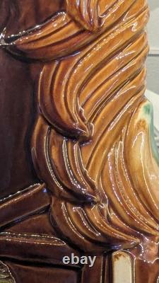 Tang-Style Chinese Ceramic Horse Amber Green Drip Glaze Statue 18 Heavy-Large