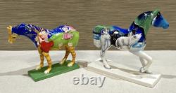 Trail of Painted Ponies- Pair of 2 Retired Porcelain Horse Collectible Figurines