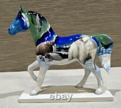 Trail of Painted Ponies- Pair of 2 Retired Porcelain Horse Collectible Figurines