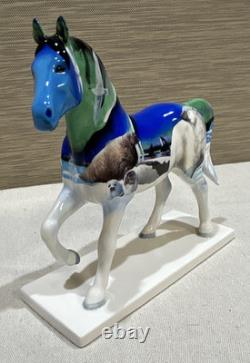 Trail of Painted Ponies- Pair of 2 Retired Porcelain Horse Collectible Figurines