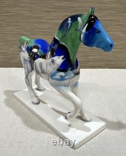 Trail of Painted Ponies- Pair of 2 Retired Porcelain Horse Collectible Figurines