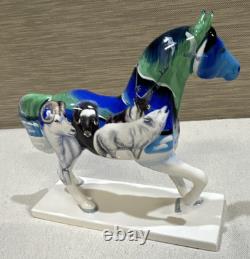 Trail of Painted Ponies- Pair of 2 Retired Porcelain Horse Collectible Figurines