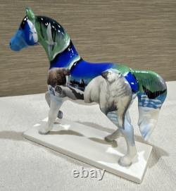 Trail of Painted Ponies- Pair of 2 Retired Porcelain Horse Collectible Figurines