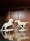 Two Vintage White Porcelain Horses Rosenthal And Alka 1950-1962