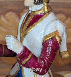 Two Vtg German Scheibe Alsbach Porcelain Napoleon Garde Imperiale Horse Statues