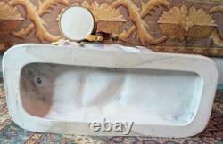 Two Vtg German Scheibe Alsbach Porcelain Napoleon Garde Imperiale Horse Statues