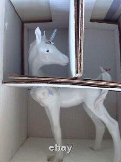 Unicorn and Friend Porcelain Figurine by Lladró with Rare Glossy Last One