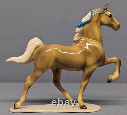 VHTF SR Hagen Renaker American Saddlebred Horse Palomino with Blue Ribbons 30 Made