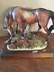 Vintage G. Armani Porcelain Figure Horse And Colt Made In Italy