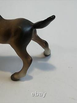 VINTAGE Horse Figurine Porcelain unmarked (Hagen Renaker Japan) Brown