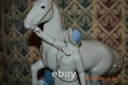 VINTAGE Horse Figurine withGal from Europe marked XK