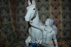 VINTAGE Horse Figurine withGal from Europe marked XK
