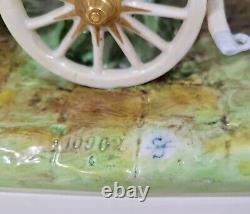 VINTAGE X-Large GERMAN 20th C SCHEIBE ALSBACH PORCELAIN GROUPING Coach & Horses