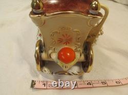 VNT Dresden Figurine Cinderella Horse Drawn Carriage with Driver & 2 Passengers