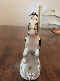 VNTG Keramos Wien Lipizzaner Horse Rider Levade 5478 Austria Porcelain Figurine