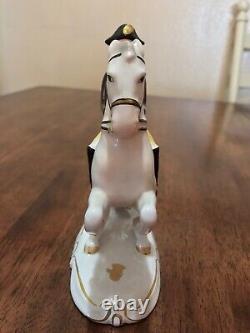 VNTG Keramos Wien Lipizzaner Horse Rider Levade 5478 Austria Porcelain Figurine