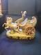 Vtg 1940s Andrea By Sadek Porcelain Chariot Woman Horses Occupied Japan Figurine