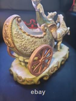 VTG 1940s Andrea By Sadek Porcelain Chariot Woman Horses Occupied Japan Figurine