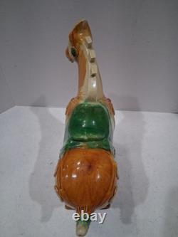 VTG 1980's Tang Dynasty Handpainted Sancai Drip Glaze Ceramic War Horse Figurine