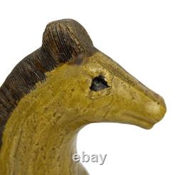 VTG Bitossi Pottery Yellow Horse Aldo Londi 10